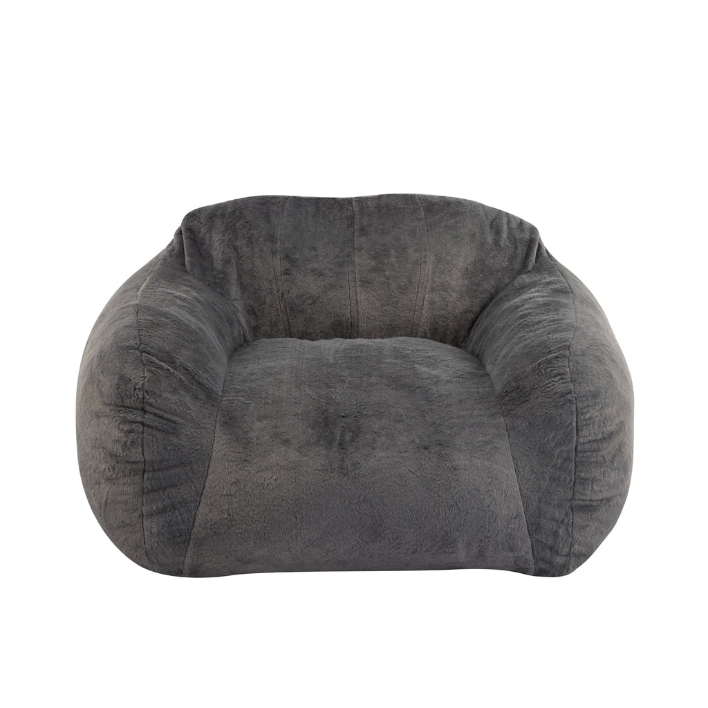 Christopher Knight Home Indoor Soft Bean Bag Chair, Faux Fur, Gray