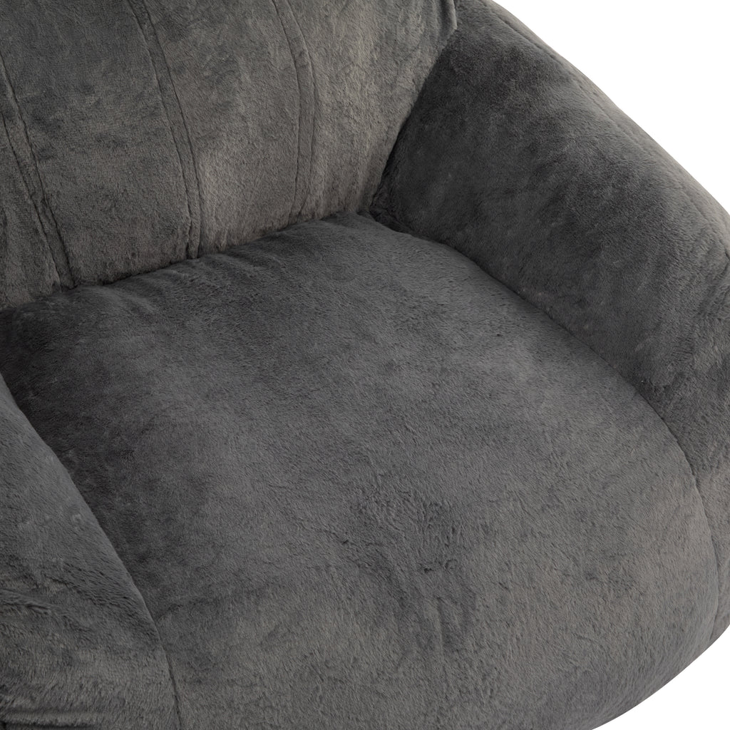 Christopher Knight Home Indoor Soft Bean Bag Chair, Faux Fur, Gray