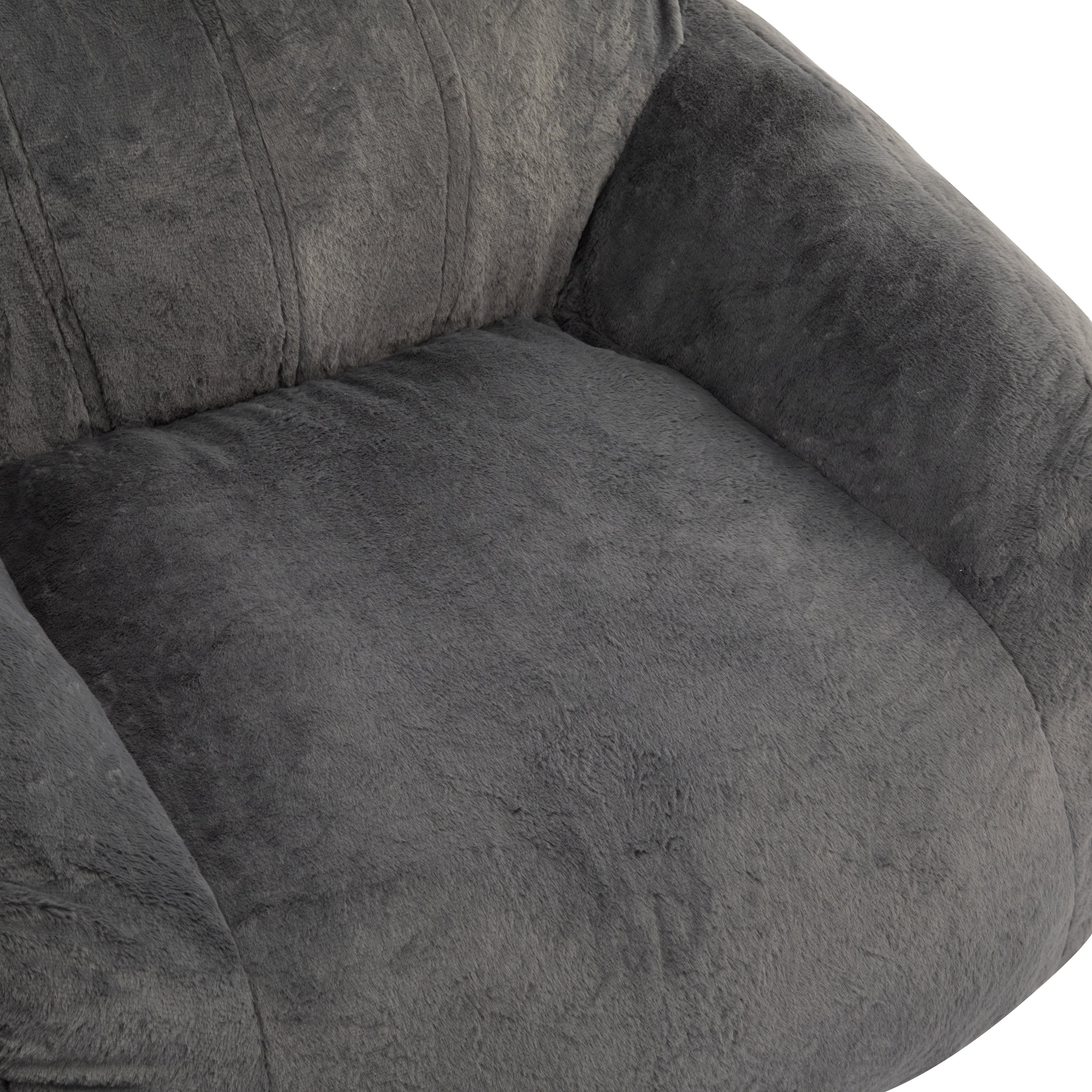 Christopher Knight Home Indoor Soft Bean Bag Chair, Faux Fur, Gray