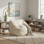 Christopher Knight Home Indoor Soft Bean Bag Chair, Faux Fur, Beige