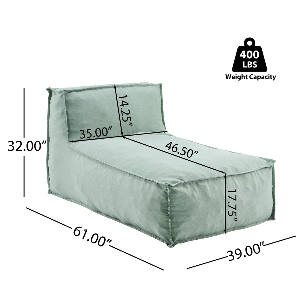 Christopher Knight Home Outdoor Mint Bean Bag Lounge Chair with Removable Cover, Weather-Resistant