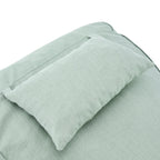 Outdoor Bean Bag Lounge Chair with Headrest, Ergonomic Shredded Foam Patio Lounger, Weather-Resistant Beige Bean Bag Sofa