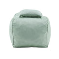 Outdoor Bean Bag Lounge Chair with Headrest, Ergonomic Shredded Foam Patio Lounger, Weather-Resistant Beige Bean Bag Sofa