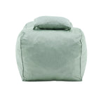 Outdoor Bean Bag Lounge Chair with Headrest, Ergonomic Shredded Foam Patio Lounger, Weather-Resistant Beige Bean Bag Sofa