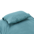 Outdoor Bean Bag Lounge Chair with Headrest, Ergonomic Shredded Foam Patio Lounger, Weather-Resistant Beige Bean Bag Sofa