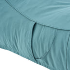 Outdoor Bean Bag Lounge Chair with Headrest, Ergonomic Shredded Foam Patio Lounger, Weather-Resistant Beige Bean Bag Sofa