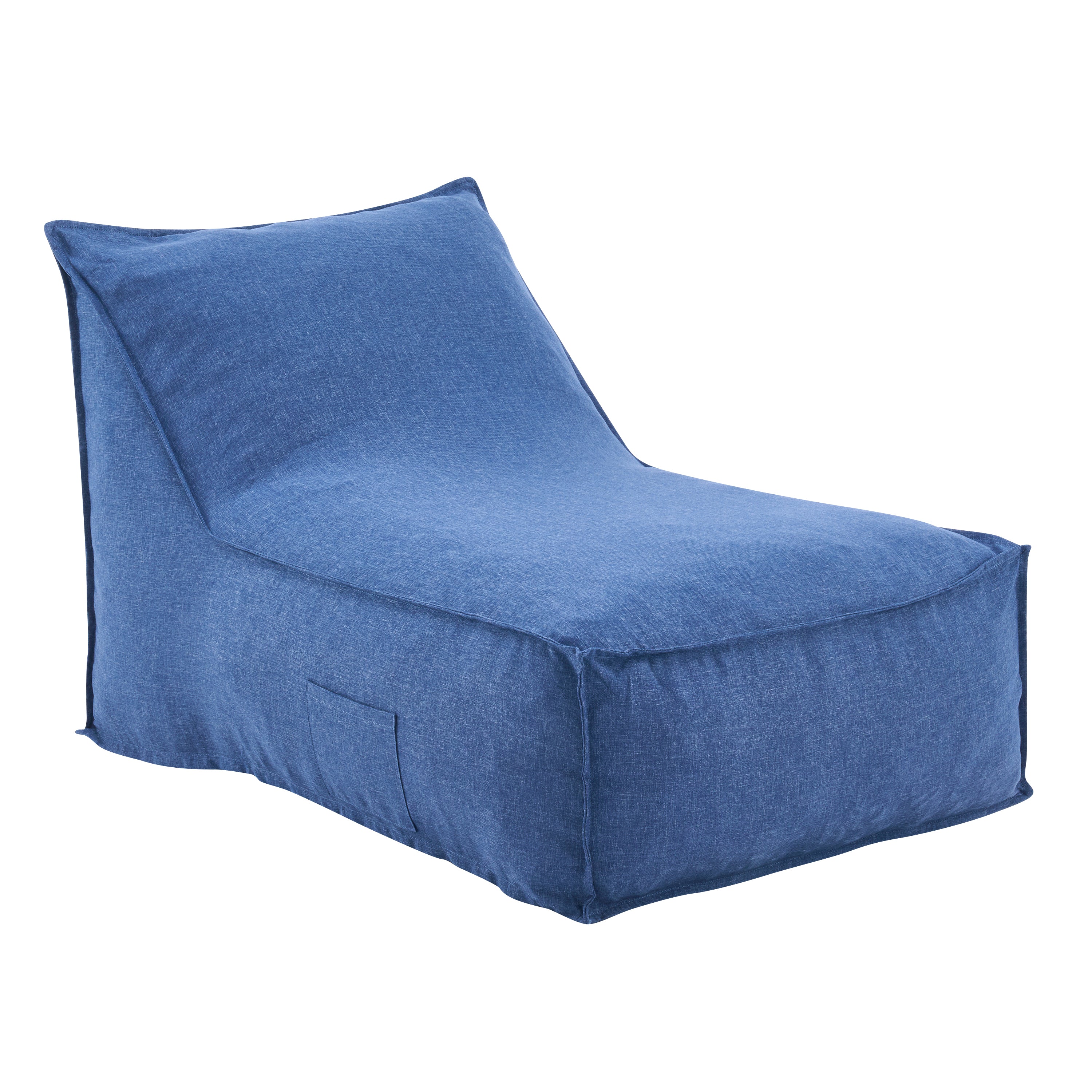 Indoor Outdoor Bean Bag Lounge Chair, Waterproof Reclining Bean Bag Sofa with Shredded Foam, Patio Lounger