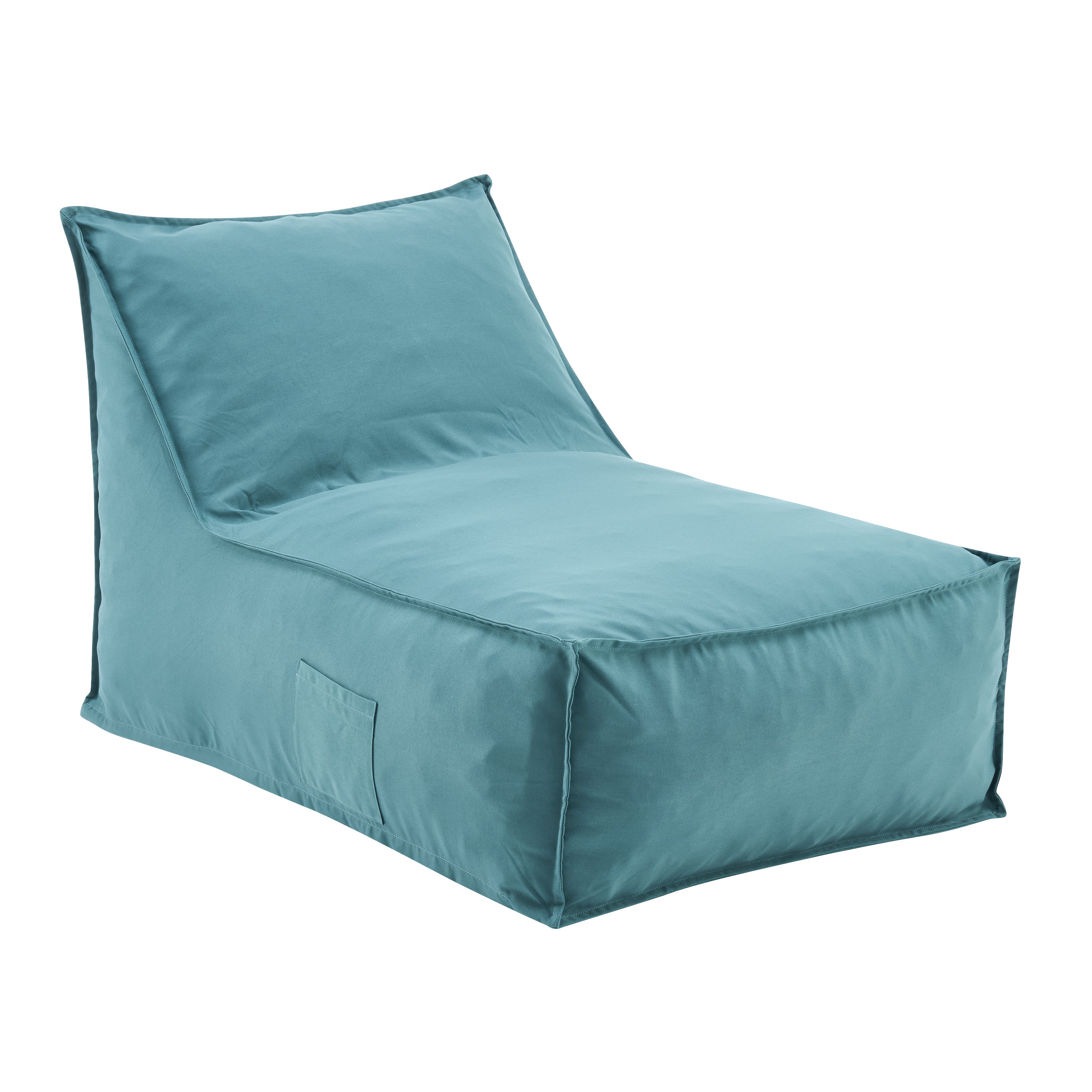 Indoor Outdoor Bean Bag Lounge Chair, Waterproof Reclining Bean Bag Sofa with Shredded Foam, Patio Lounger