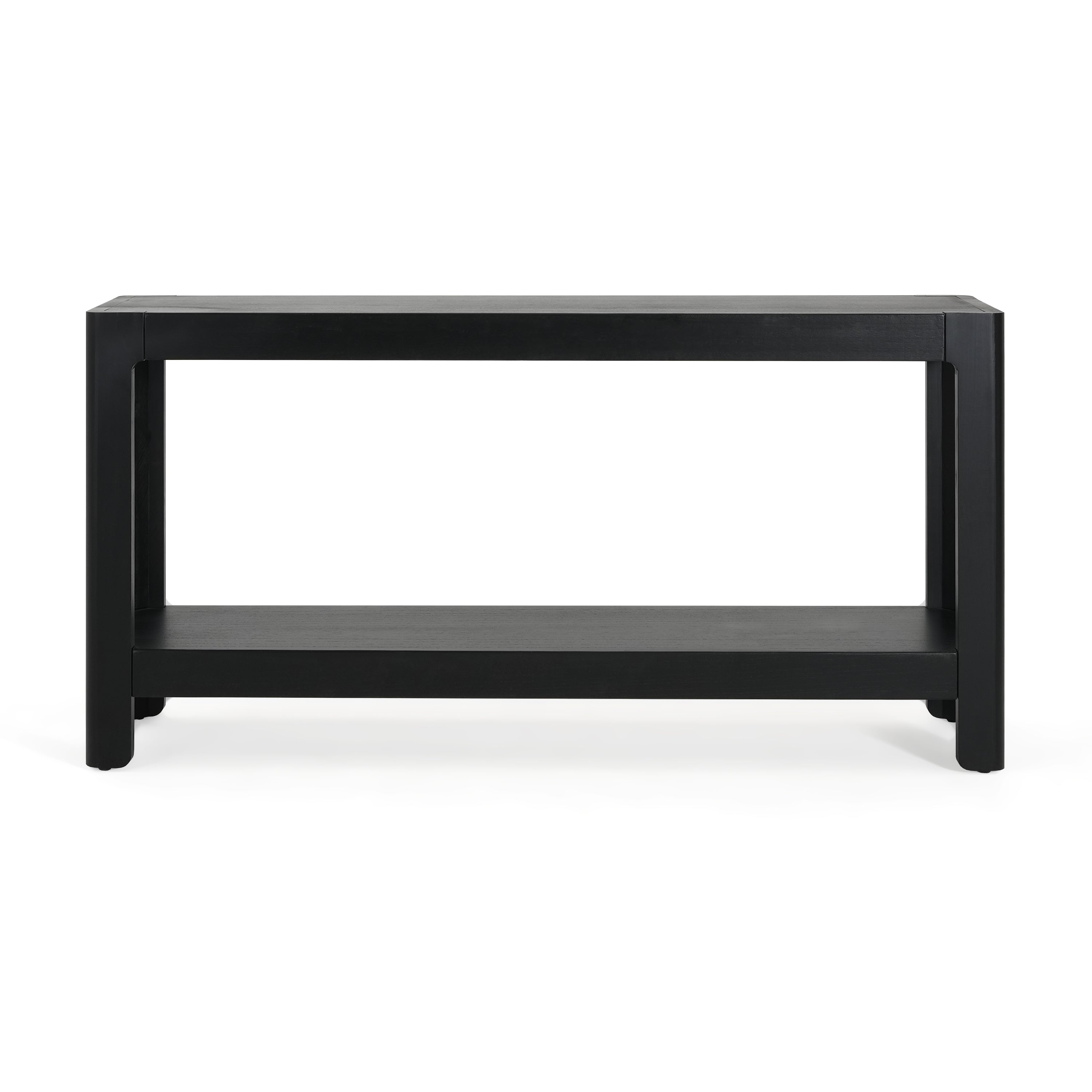 Christopher Knight Home Bobby Modern Farmhouse Wood Console Table with Open Shelf, Black