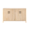 Christopher Knight Home Fanny Farmhouse Minimalist 4-Door Sideboard with Shelves, Natural