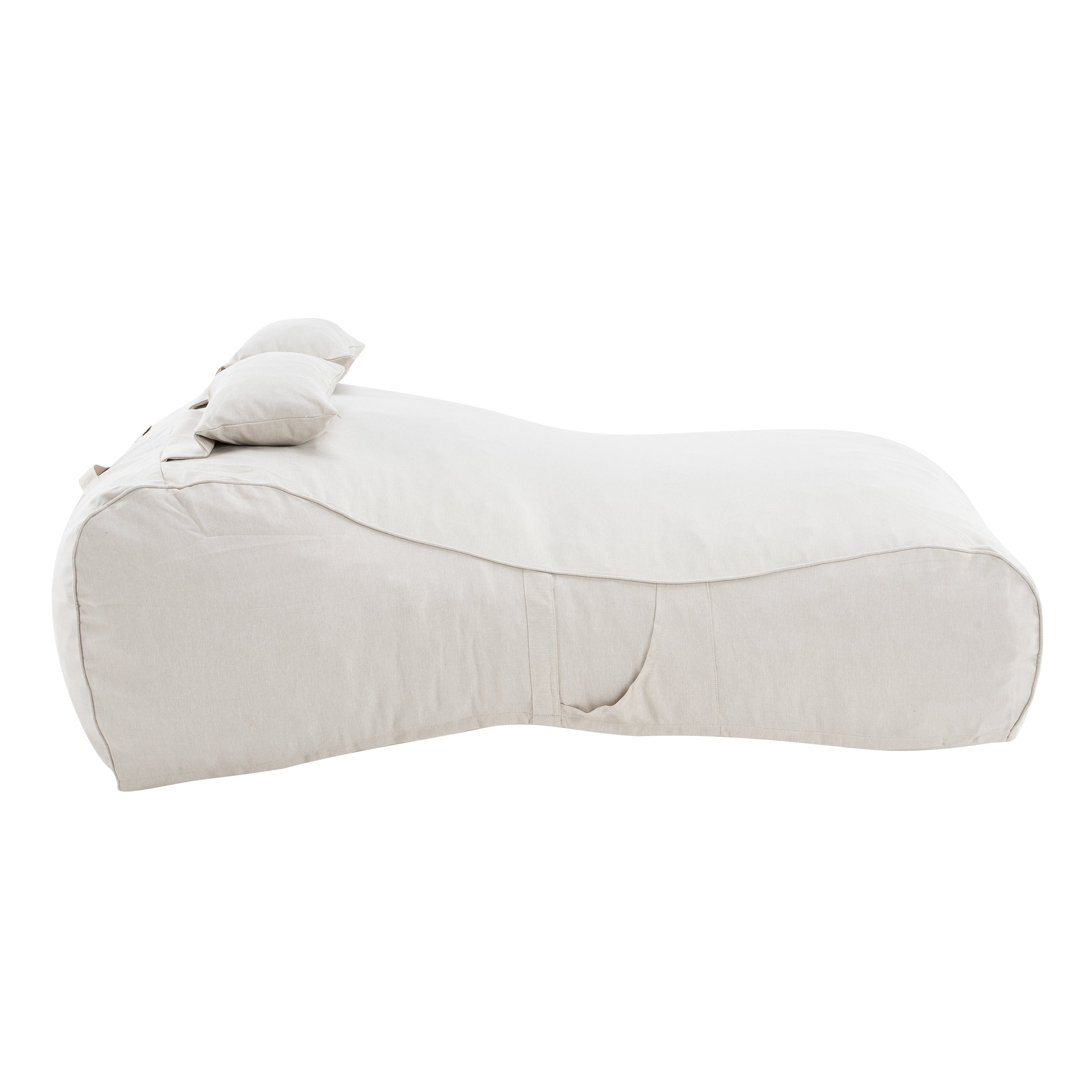 Outdoor Double Bean Bag Daybed, UV-Resistant Olefin Fabric Patio Lounge Chair, Waterproof 2-Person Bean Bag Sofa