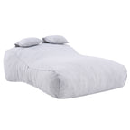 Outdoor Double Bean Bag Daybed, UV-Resistant Olefin Fabric Patio Lounge Chair, Waterproof 2-Person Bean Bag Sofa