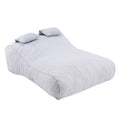 Outdoor Double Bean Bag Daybed, UV-Resistant Olefin Fabric Patio Lounge Chair, Waterproof 2-Person Bean Bag Sofa