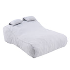 Outdoor Double Bean Bag Daybed, UV-Resistant Olefin Fabric Patio Lounge Chair, Waterproof 2-Person Bean Bag Sofa