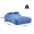 Outdoor Double Bean Bag Daybed, UV-Resistant Olefin Fabric Patio Lounge Chair, Waterproof 2-Person Bean Bag Sofa