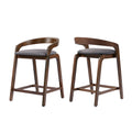 Christopher Knight Home Casper Contemporary 25.25" Rubberwood Counter Stools (Set of 2), Dark Gray