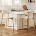 GDFStudio Tiphaine Mid-Century Modern Upholstered Metal 26" Counter Stools (Set of 2)