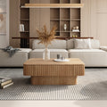 GDFStudio Joy Modern Fluted Lift-top Coffee Table with Hidden Storage