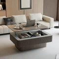 GDFStudio Joy Modern Fluted Lift-top Coffee Table with Hidden Storage