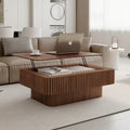 GDFStudio Joy Modern Fluted Lift-top Coffee Table with Hidden Storage