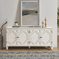 GDFStudio Valric Mid-Century Modern 65.55" Storage Cabinet with 4 Doors and Adjustable Shelves