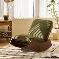 GDFStudio Morrison Modern 35.4" Solid Wood and Corduroy Upholstered Rocking Chair