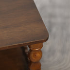 GDFStudio Orlando Vintage 43" Solid Wood Rectangle Coffee Table with Storage Shelf