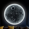 GDFStudio Argus 3D Moon Wall Light with Realistic Lunar Crater Texture