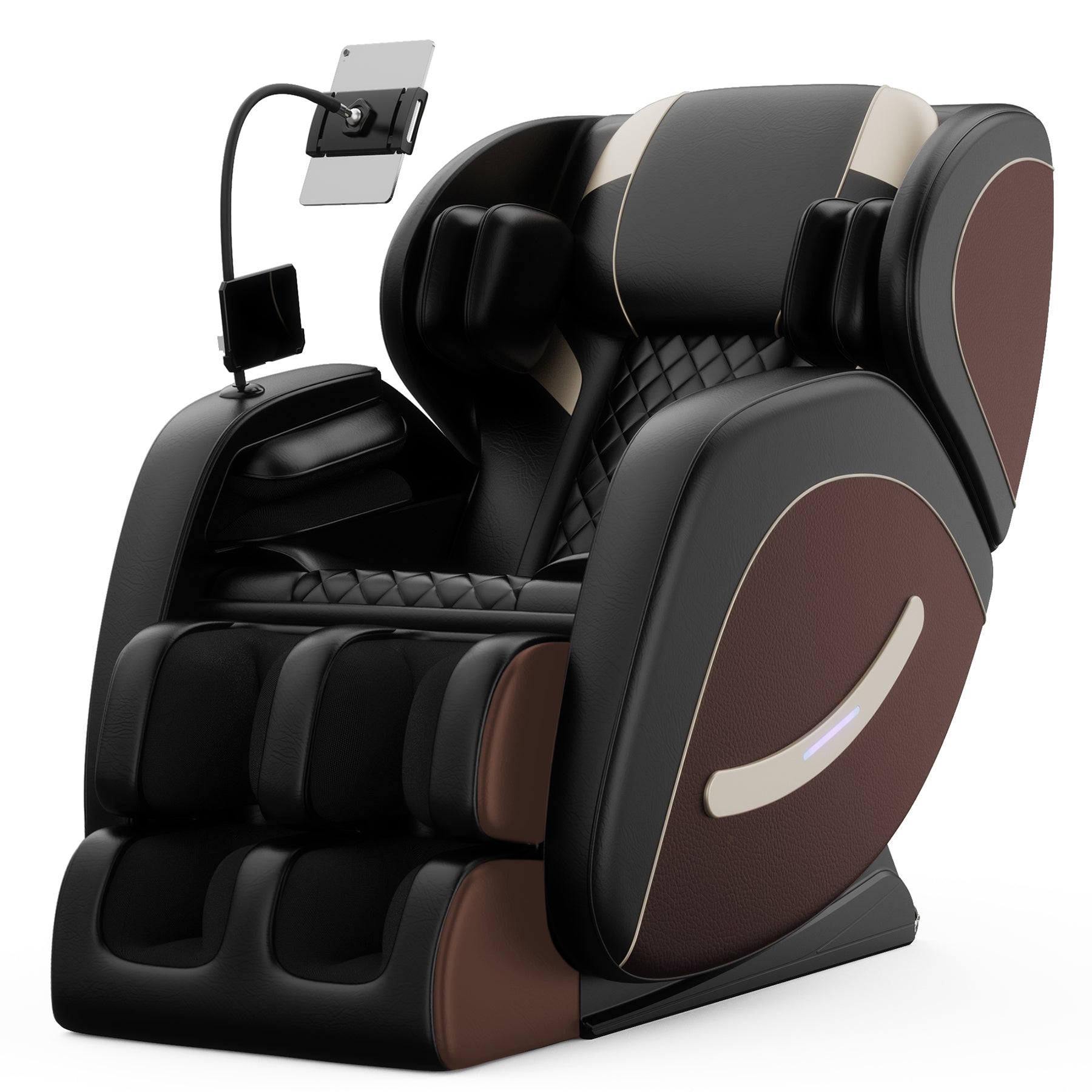 Christopher Knight Home Huxley Zero Gravity Full-Body Massage Chair Recliner, Black/Brown