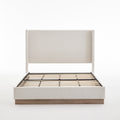 GDFStudio Elodie Modern Upholstered Wingback Bed with 53" High Headboard, King