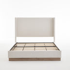 GDFStudio Elodie Modern Upholstered Wingback Bed with 53" High Headboard, King
