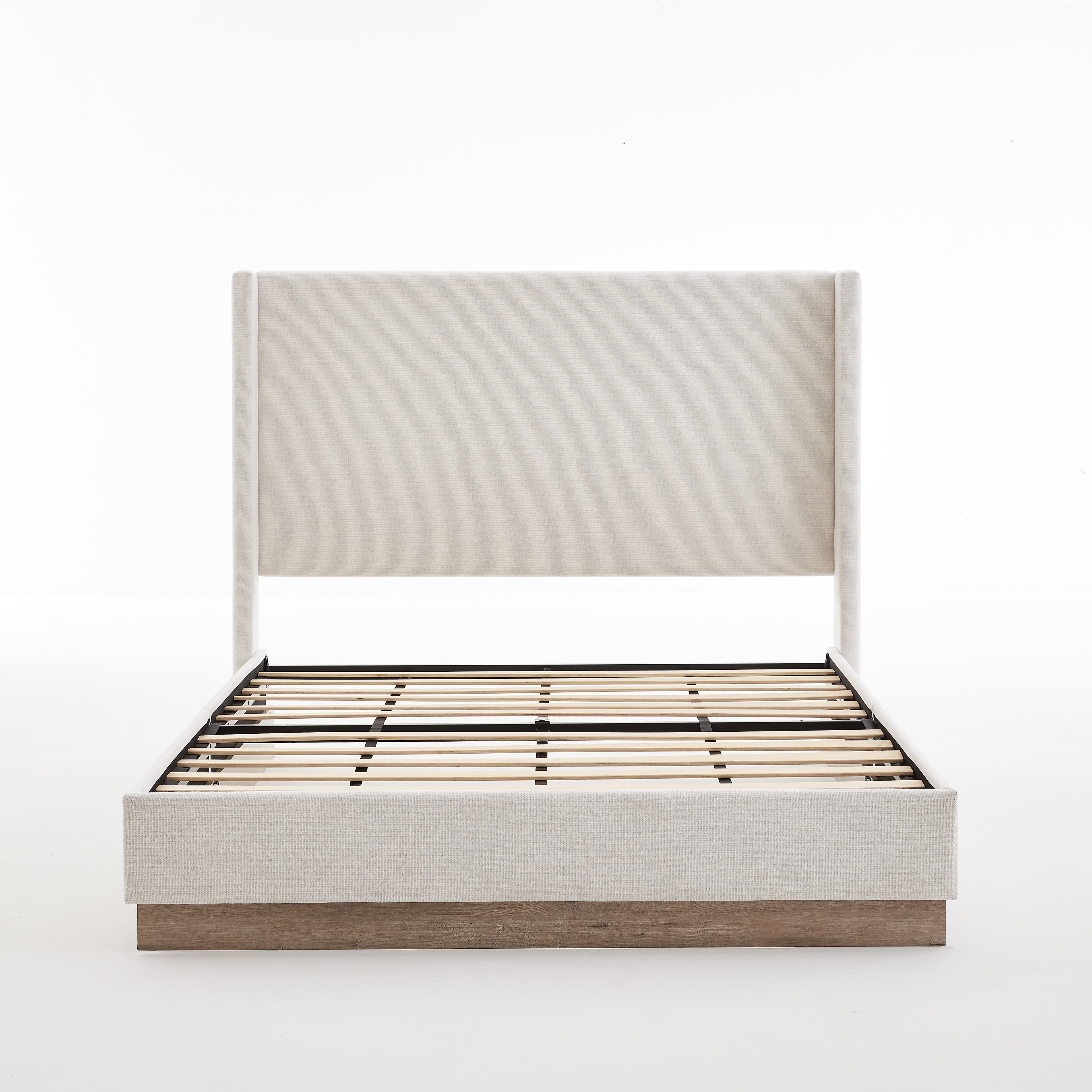 GDFStudio Elodie Modern Upholstered Wingback Bed with 53" High Headboard, King
