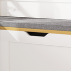 GDFStudio Gaela Farmhouse L-Shaped Storage 63" Benches