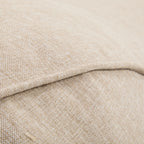 Outdoor Bean Bag Lounge Chair with Headrest, Ergonomic Shredded Foam Patio Lounger, Weather-Resistant Beige Bean Bag Sofa