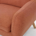 Mid-Century Modern Loveseat with Button-Tufted Waffle Stitch & Tapered Wood Legs ¨C Compact Small-Space Sofa