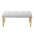 GDF Studio Tufted Upholstered Bench, Fabric End of Bed Bench for Bedroom, Dining & Entryway