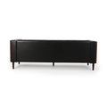 Contemporary Sofa with Diamond Tufting & Wood-Like Accents – Deep Seating Modern Upholstered Couch