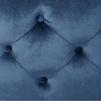 Christopher Knight Home Velvet Round Tufted Ottoman with Tempered Glass Top ¨C Modern Glam Accent