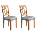 Modern Upholstered Dining Chairs with Tufted Back, Linen Fabric Kitchen Chairs with Solid Wood Legs （Set of 2）
