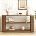 Christopher Knight Home Brad Modern Multi-Functional Entryway Console Table with Open Shelves, Brown