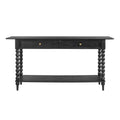 Christopher Knight Home Eleanor Retro Wood Console Table with 2 Drawers and Shelf, Black