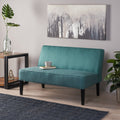 Modern Upholstered Loveseat with Solid Wood Frame & Birch Legs