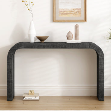 Christopher Knight Home Candy Modern 52" Wood Rectangle Console Table, Black Wood Grain
