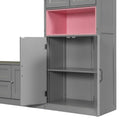 Twin Size Murphy Bed with TV Stand, Storage Drawers & Cabinets, Space-Saving Wall Bed for Small Rooms