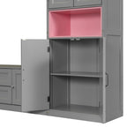 Twin Size Murphy Bed with TV Stand, Storage Drawers & Cabinets, Space-Saving Wall Bed for Small Rooms