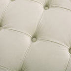 Christopher Knight Home 40" Tufted Velvet Square Ottoman – Oversized Modern Glam Cocktail Coffee Table Bench