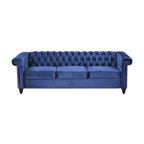 Chesterfield-Style Sofa with Deep Button Tufting & Nailhead Trim ¨C Classic Upholstered Living Room Couch