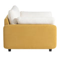 GDFStudio Lilith 50" Oversized Chenille Bold Color-Blocking Armchair, Single Sofa Chair, Yellow