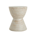 Christopher Knight Home Urkta Hourglass-shaped Light Weight Concrete Side Table, Travertine