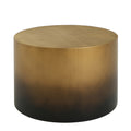 Christopher Knight Home Machae Modern Iron Round Drum Coffee Table, Antique Brass